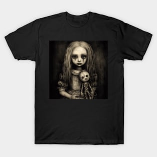 Sad Girl with Doll T-Shirt